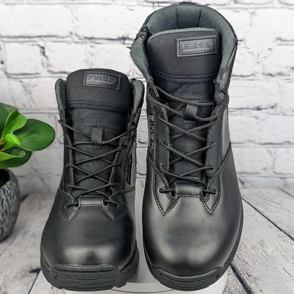 First Tactical leather boots, 9.5D M, 6" zip, duty, work, range, first responder - Picture 7 of 14